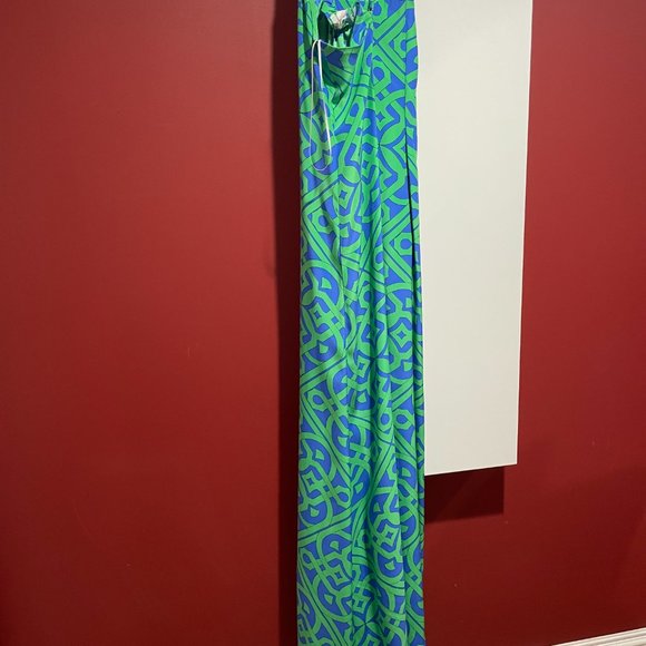 Alice & Trixie Spaghetti Strap Maxi with Greek Key Trim Size XS (Excellent Cond) - Picture 4 of 6